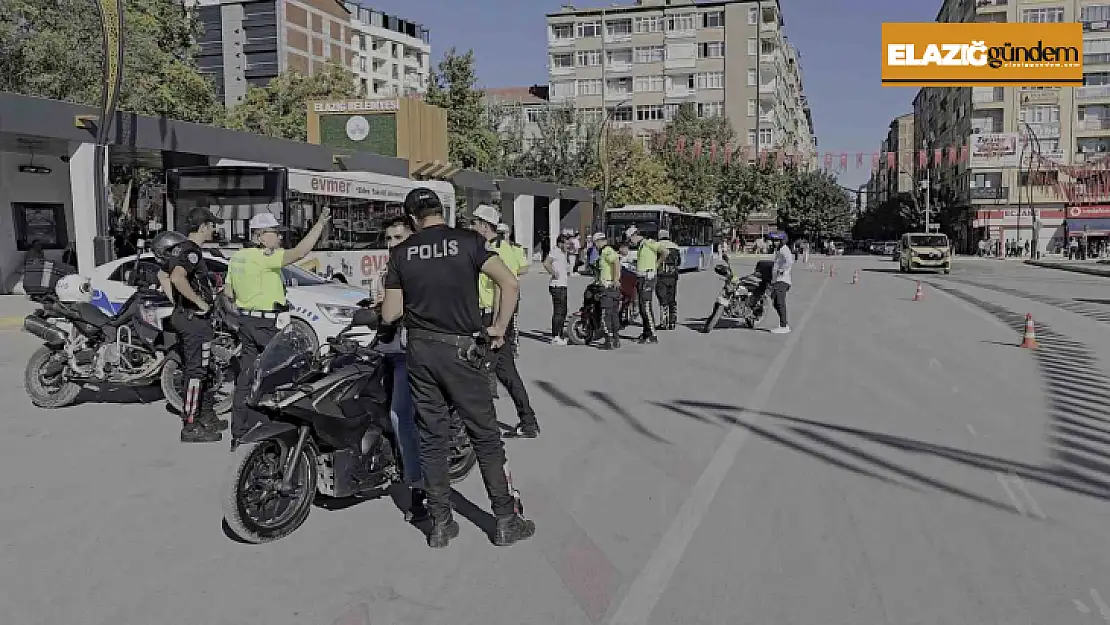 Elazığ'da motosikletlilere sıkı denetim