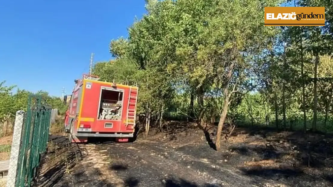 Elazığ'da örtü ve bahçe yangını