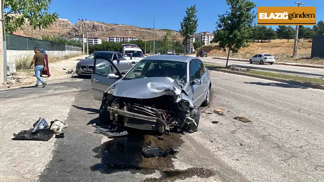 Elazığ'da otomobil aydınlatma direğine çarptı: 1 yaralı