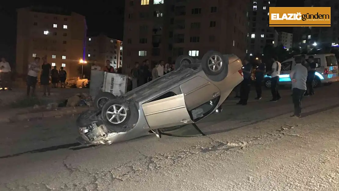 Elazığ'da otomobil takla attı: 4 yaralı