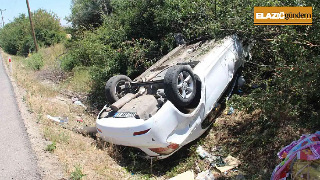 Elazığ'da otomobil takla attı: 6 yaralı