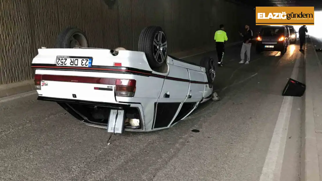Elazığ'da otomobil takla attı: 1 yaralı