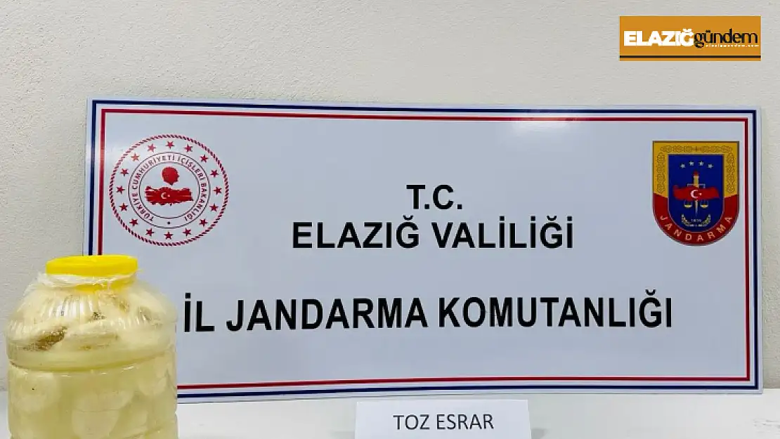 Elazığ'da peynir bidonu içerisinde uyuşturucu madde ele geçirildi