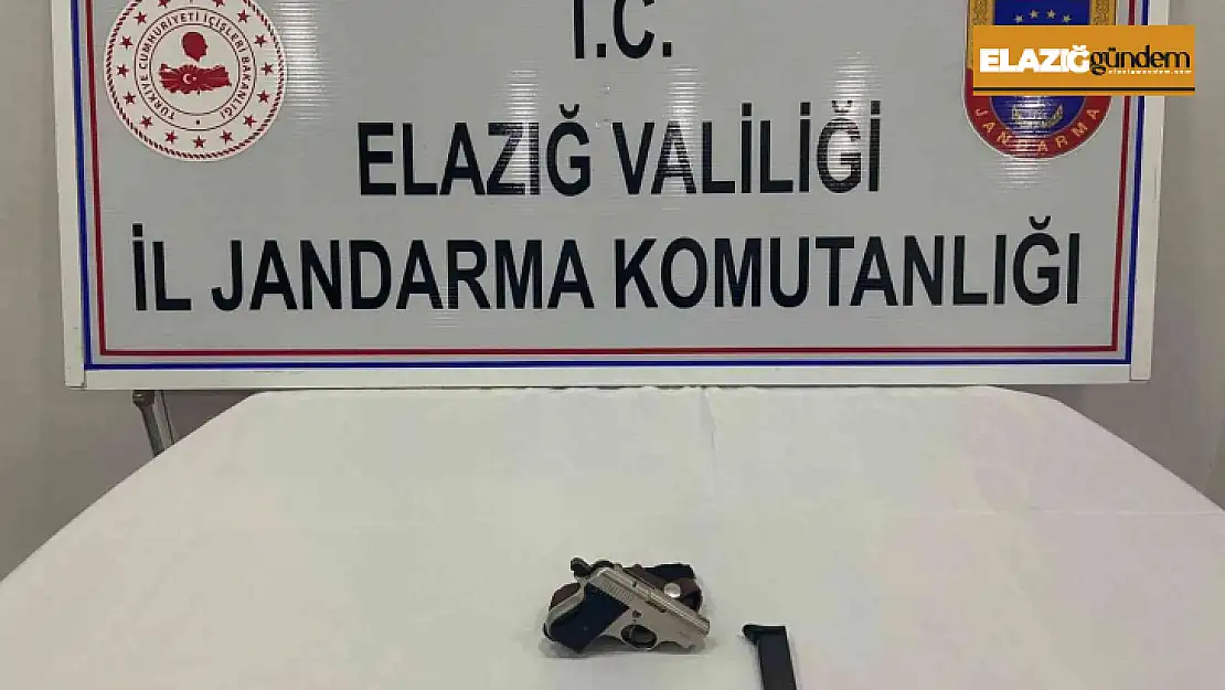 Elazığ'da ruhsatsız tabanca ele geçirildi