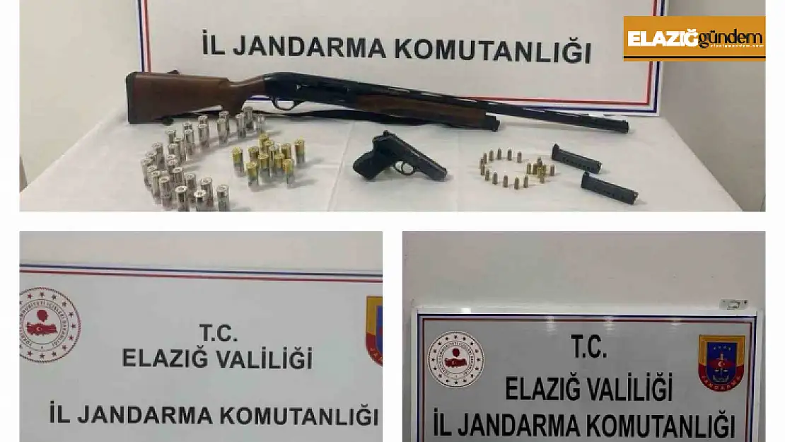 Elazığ'da ruhsatsız tüfek ve tabanca ele geçirildi