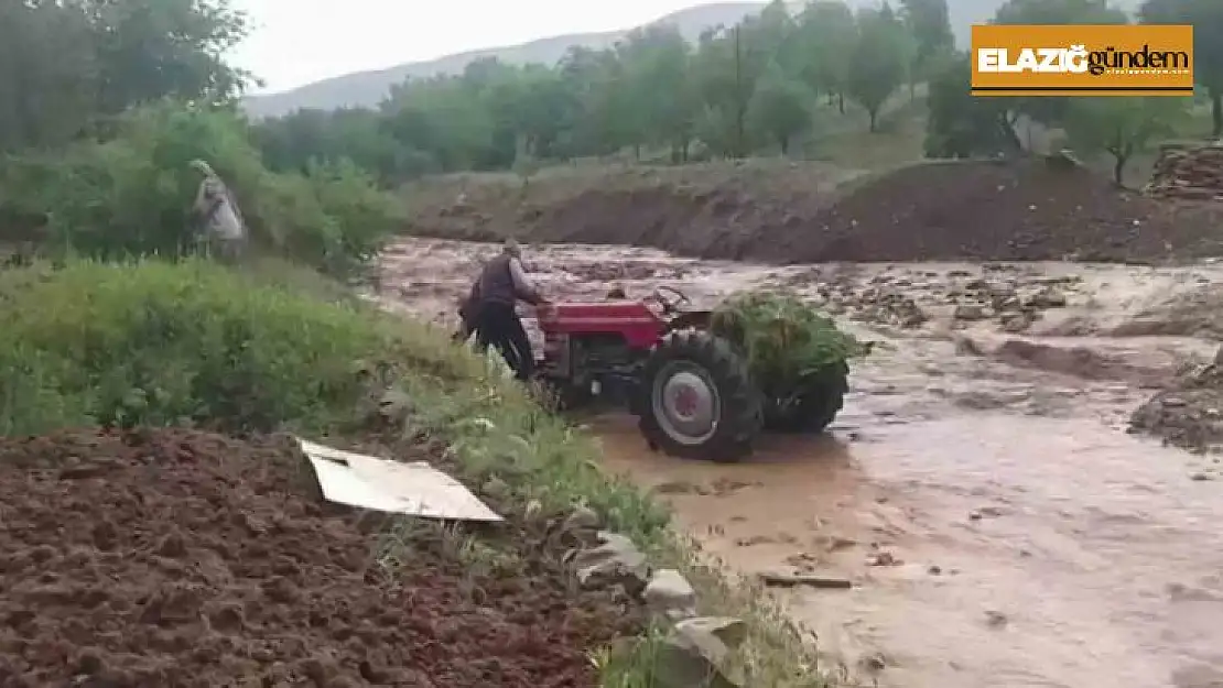 Elazığ'da sağanak ve dolu yağışı hayatı olumsuz etkiledi