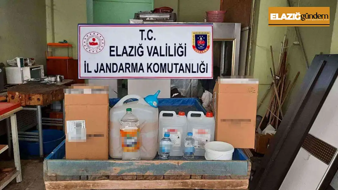 Elazığ'da sahte alkol operasyonu