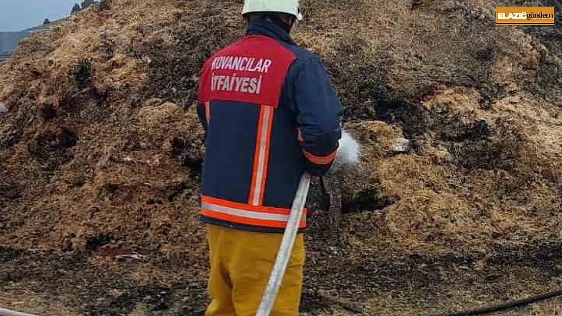 Elazığ'da samanlıkta korkutan yangın