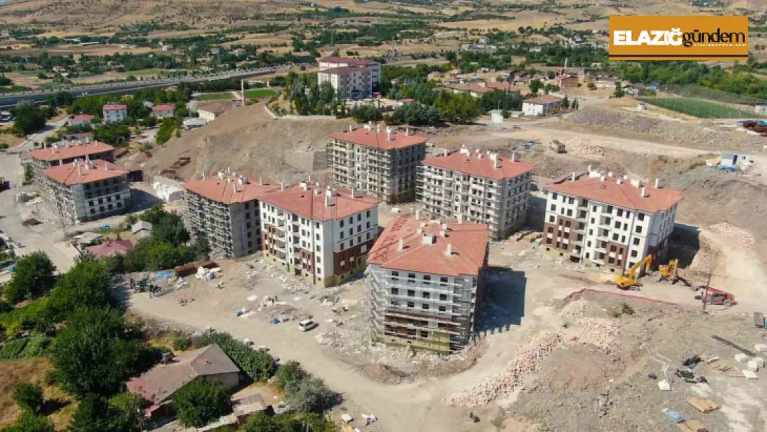 Elazığ'da yapımı devam eden TOKİ konutları hızla yükseliyor