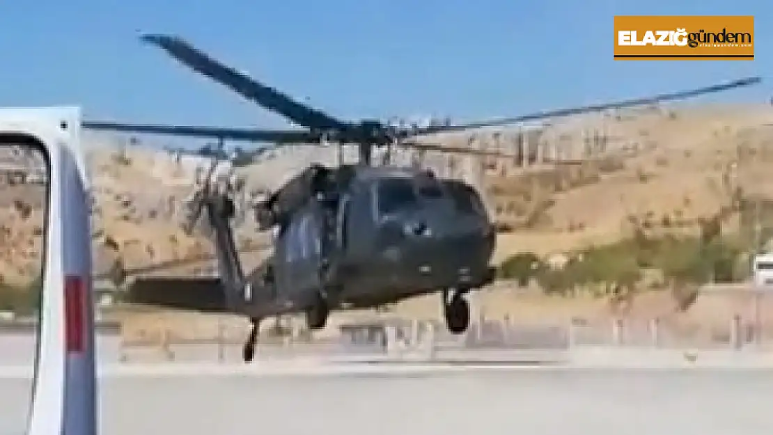 Elazığ'da yaralı, askeri helikopter ile hastaneye yetiştirildi