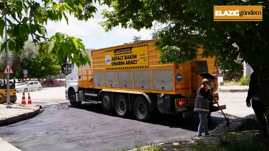 Elazığ'da yollar asfalt yama robotu ile onarılıyor