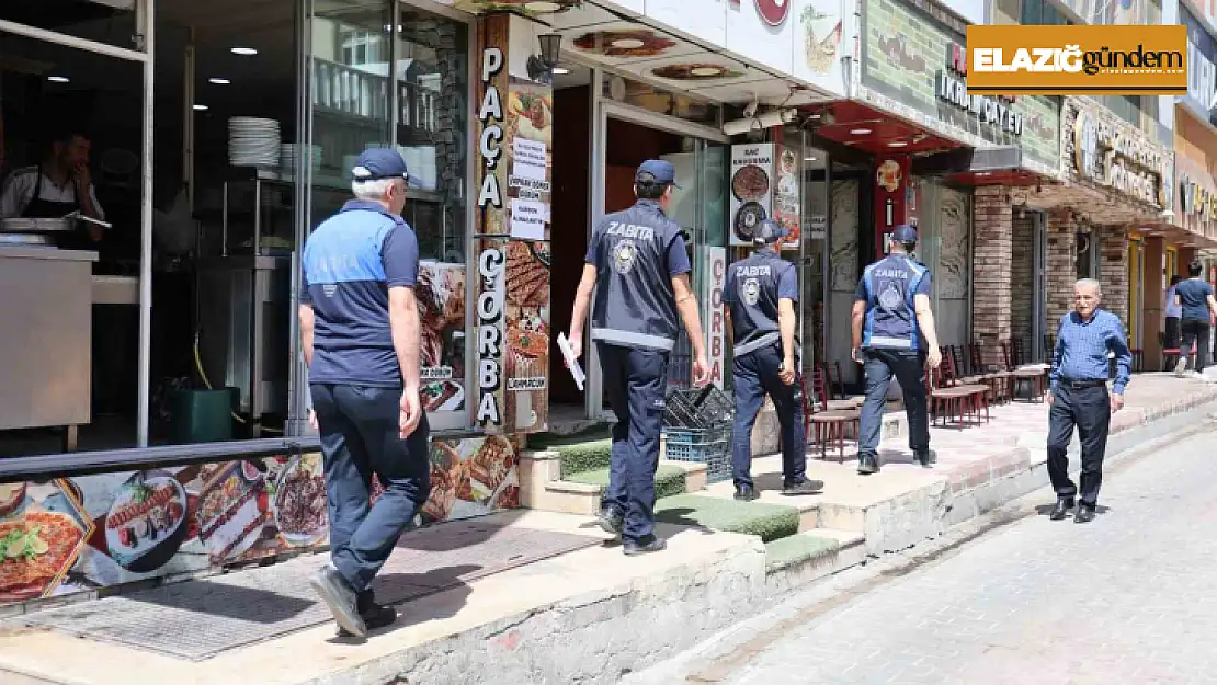 Elazığ'da zabıta ekiplerinden sıkı denetim: Kaldırımlar işgal edilmeyecek