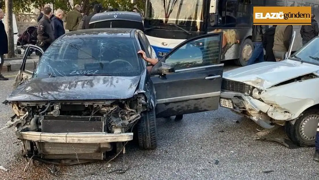 Elazığ'da zincirleme trafik kazası: 3 yaralı