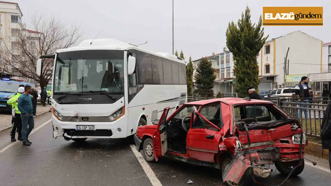 Elazığ'da zincirleme trafik kazası: 2 yaralı