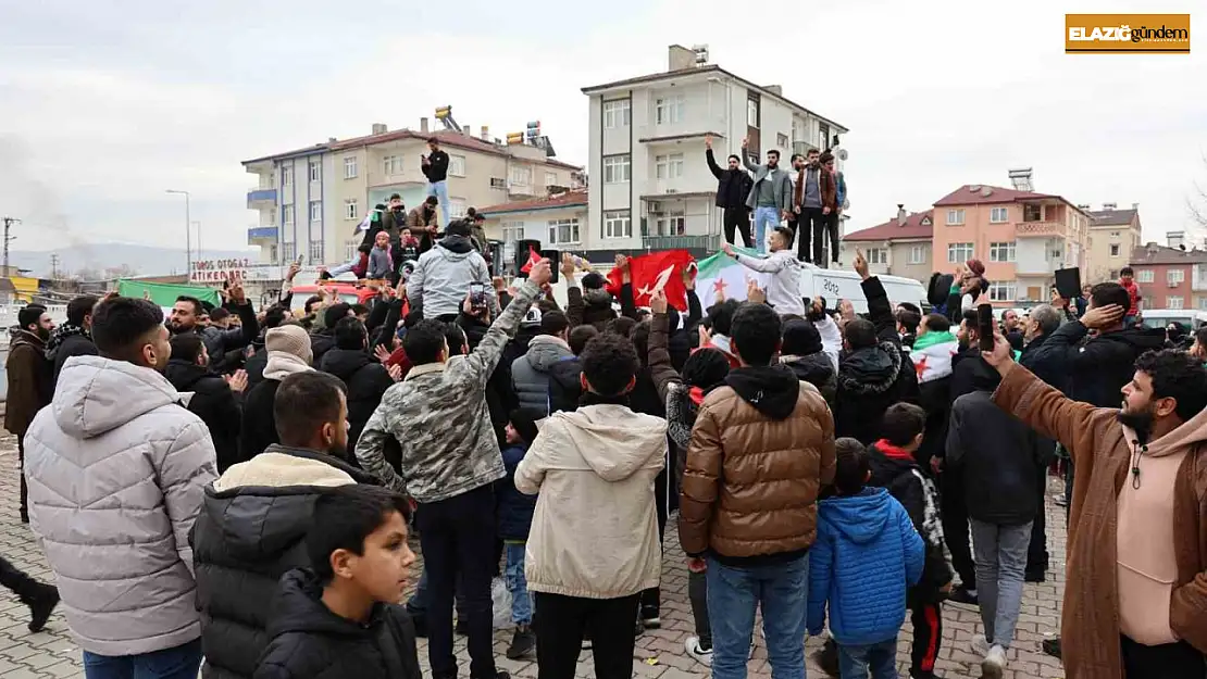 Elazığ'daki Suriyeliler Esed'in gidişini coşkuyla kutladı