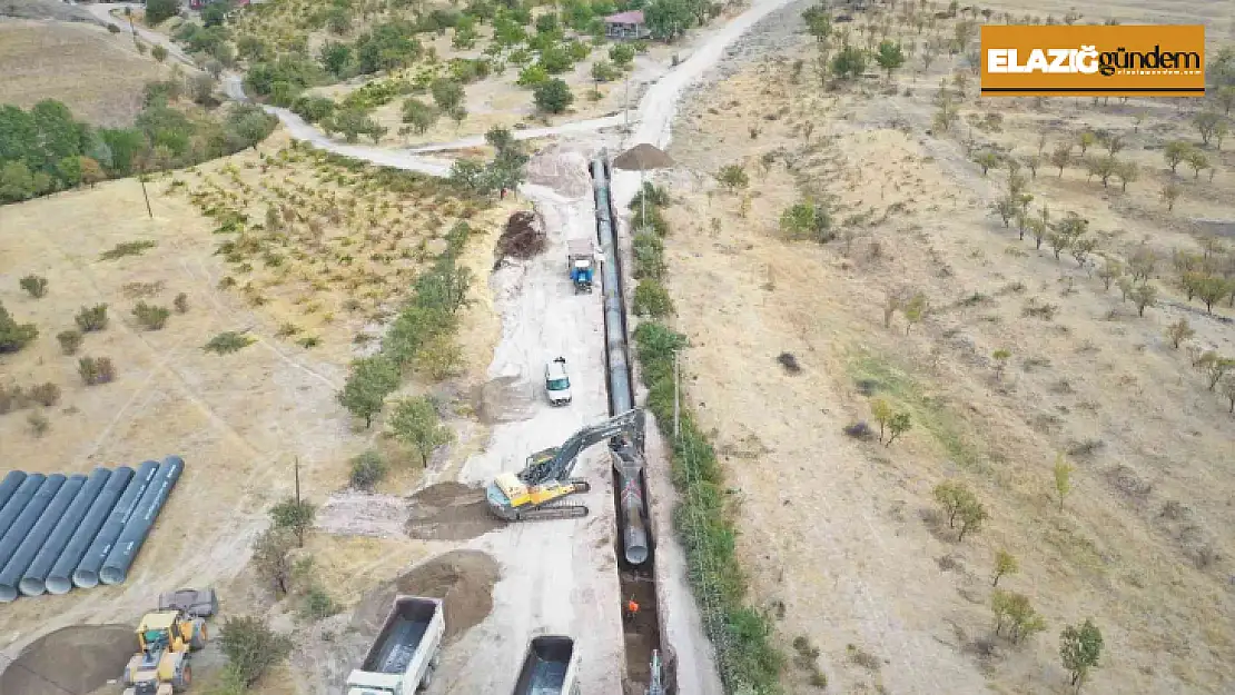 Elazığ içme suyu isale hattı 2. kısım işinde çalışmalar sürüyor