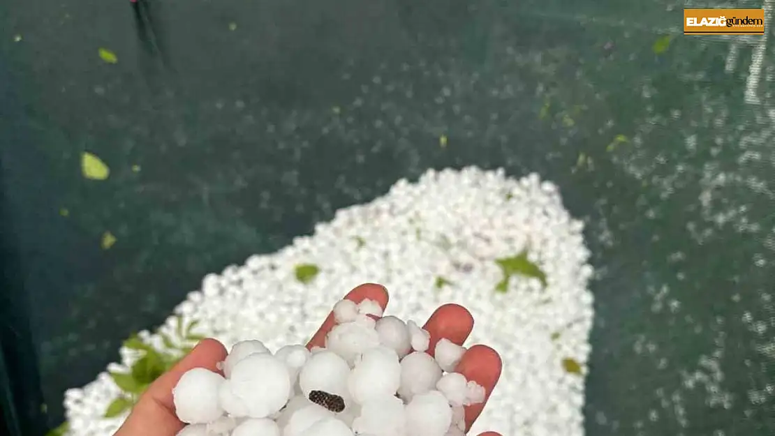 Elazığ'ın yüksek kesimlerinde dolu etkili oldu