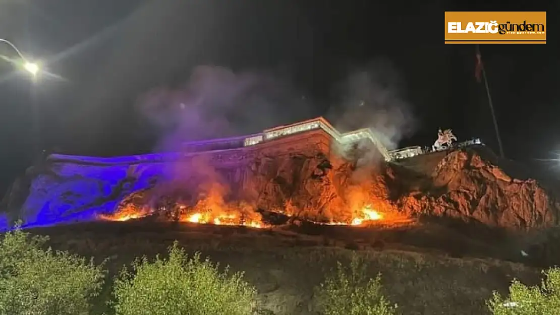 Harput'ta otluk alanda korkutan yangın