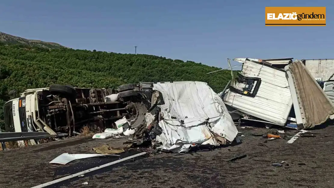 Kamyon ile çarpışan tırın kupası ayrıldı: 1 yaralı