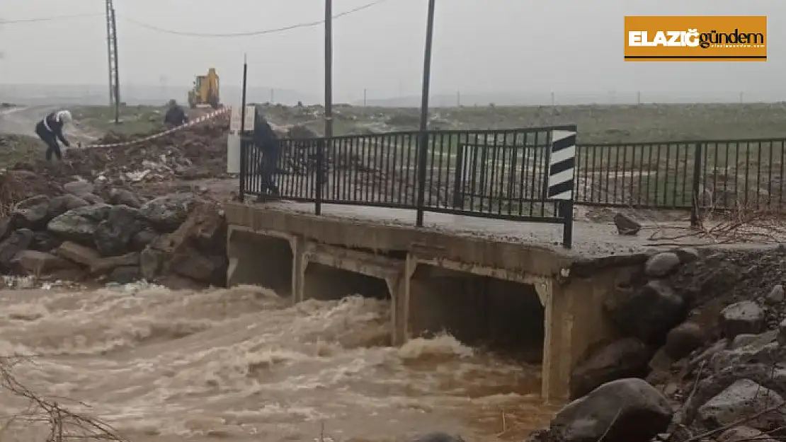 Karakoçan'da köprü ulaşıma kapatıldı