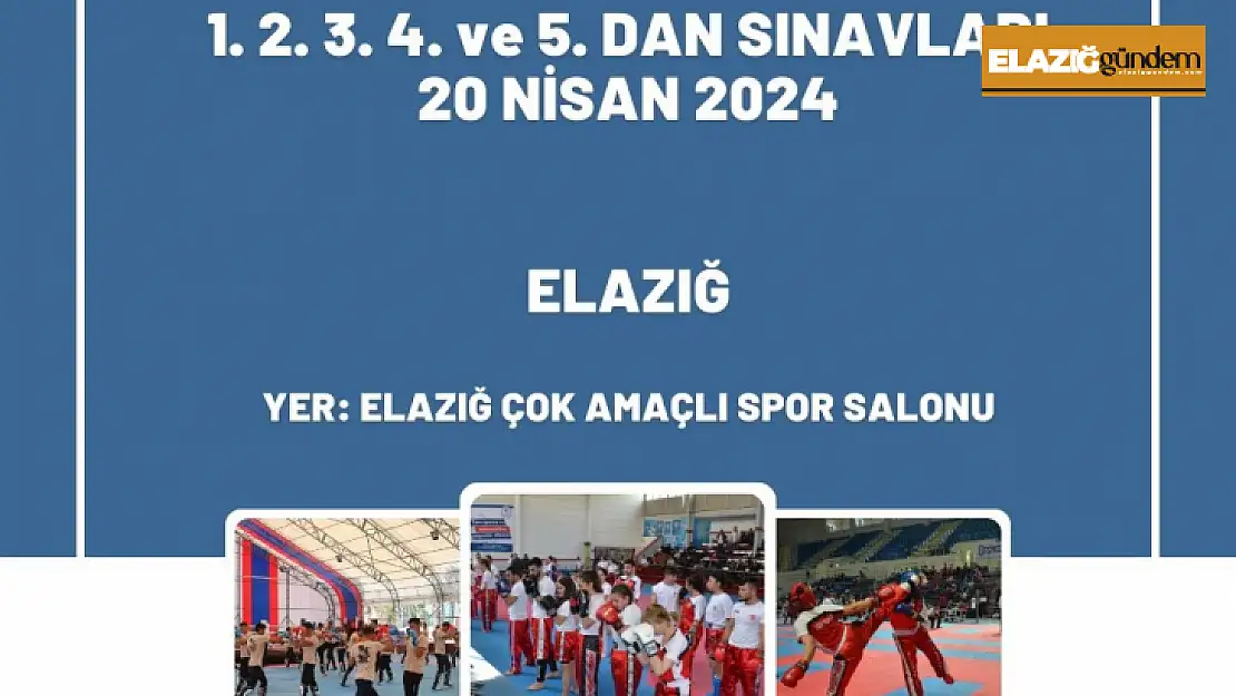 Kick boks dan kuşak sınavı Elazığ'da yapılacak