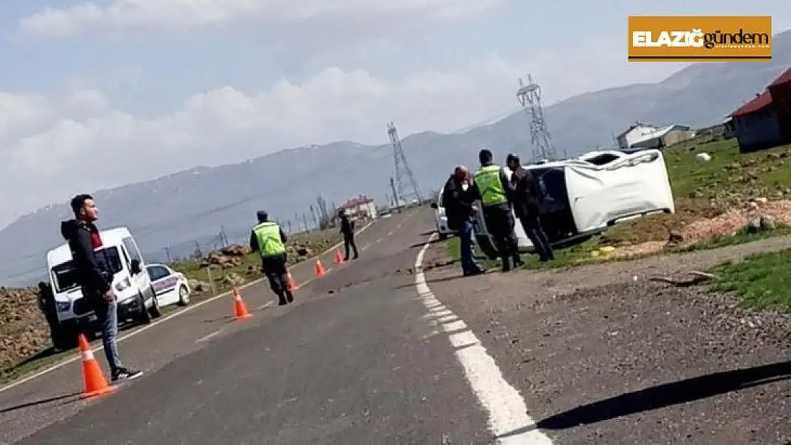 Köpeğe çarpmamak için manevra yaptığı araç takla attı: 2 yaralı