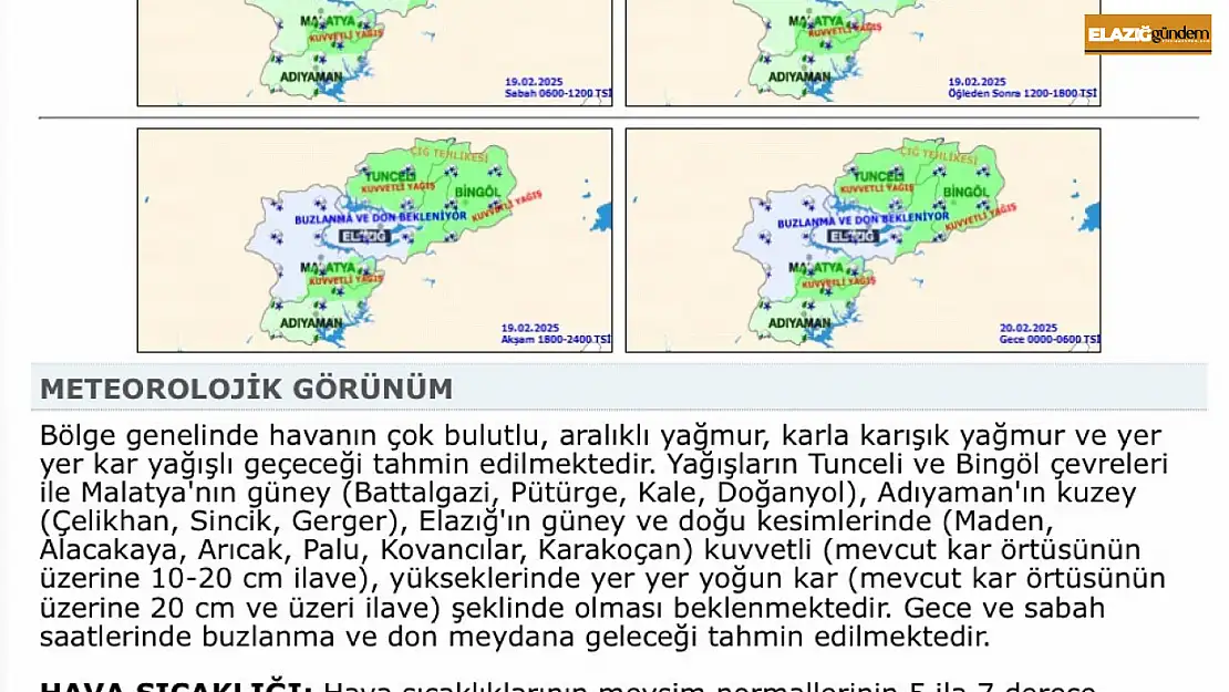 Meteorolojiden 5 il için kuvvetli kar yağışı uyarısı