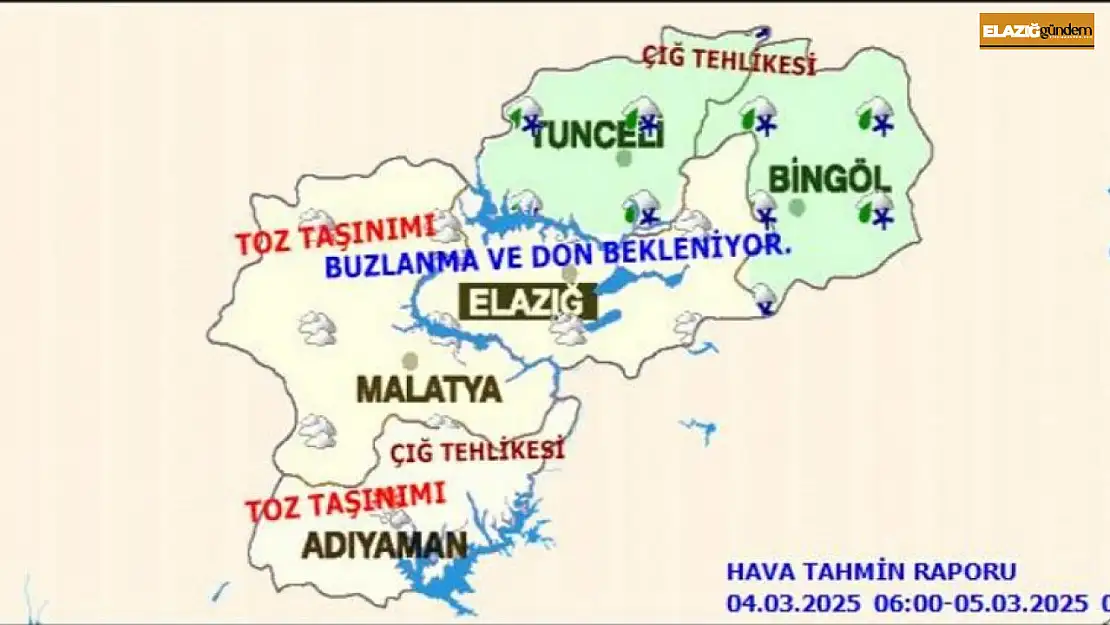 Meteorolojiden çığ, buzlanma ve toz taşınımı uyarısı