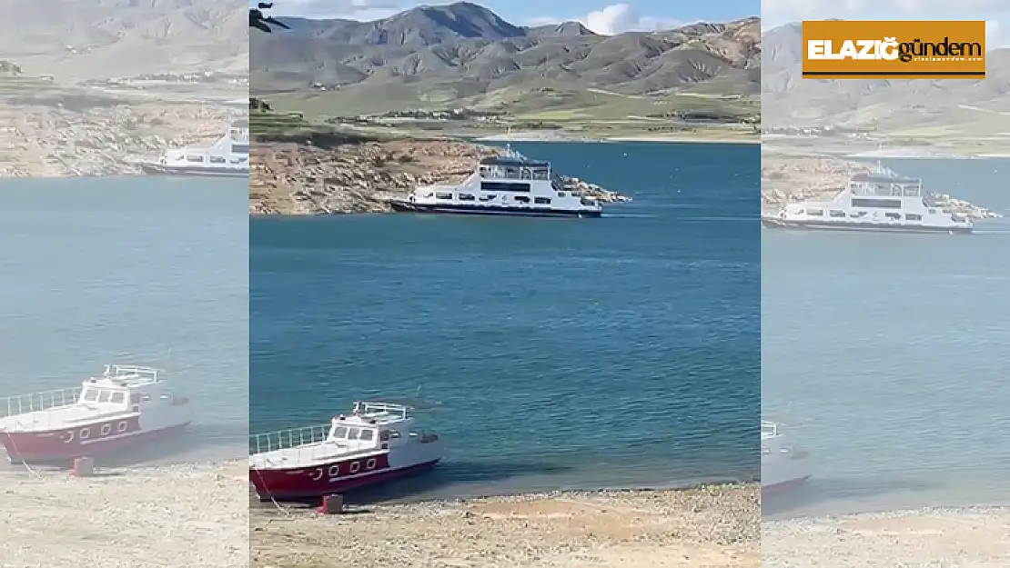 Pertek'te fırtına feribotu sürükledi