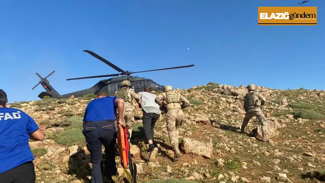 Hozat'ta rahatsızlanan vatandaş, helikopterle Elazığ'a sevk edildi