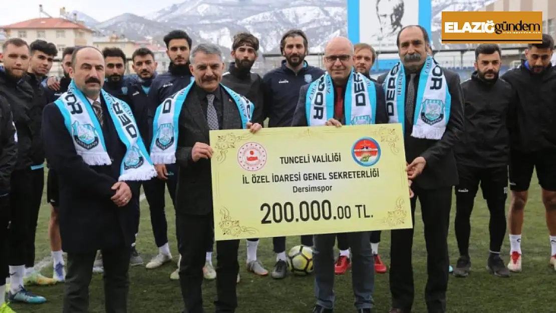 Tunceli Valiliği'nden Dersimspor'a 200 bin liralık destek