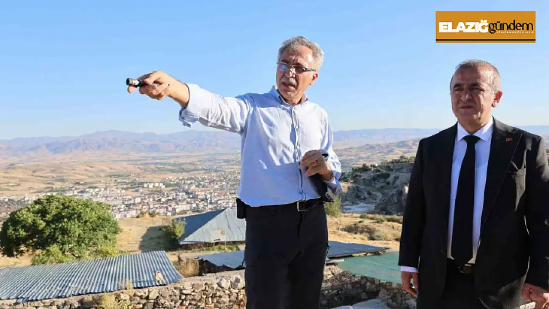 Vali Hatipoğlu, Harput Kalesi'ndeki kazı ve restorasyon çalışmalarını inceledi