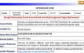 Meteorolojiden Elazığ için kuvvetli yağış uyarısı
