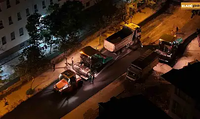 Elazığ Belediyesinden hummalı asfalt mesaisi: 50 araç, 40 personel gece gündüz sahada