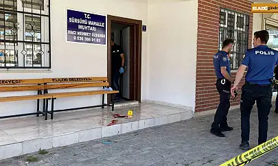 Elazığ'da mahalle muhtarı silahlı saldırıda yaralandı