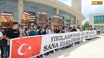 Elazığ'da üniversite öğrencileri Gazze için yürüdü