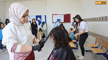 Elazığ'da köy okulu öğrencilerine büyük jest: Bayram öncesi saçlarını kesip bakımlarını yaptılar