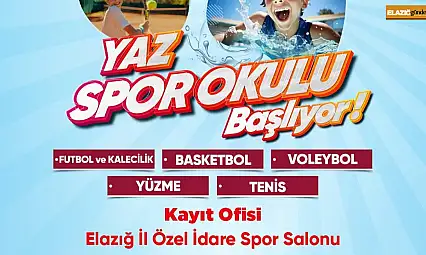 Elazığ İl Özel İdare Yaz Spor Okulları kayıtları başladı