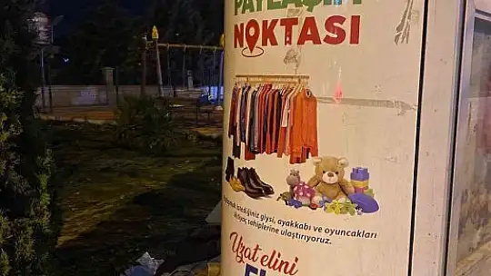 'Giysi kumbarası' talan edildi