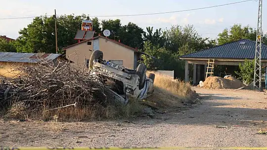 Ağaçları kırıp tarlaya uçtu, tekerleği ise 50 metre uzaklıktaki bahçeye fırladı