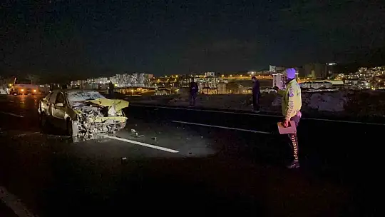 Alkollü sürücü aydınlatma direklerine çarptı: Araç pert oldu, sürücünün burnu bile kanamadı