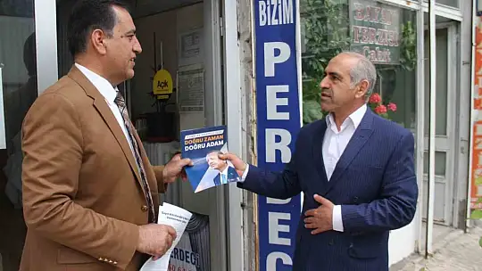 Av. Dinç, sokak sokak gezerek Cumhurbaşkanı Erdoğan'a destek topluyor