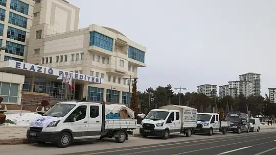 Elazığ Belediyesi'nden deprem bölgesine destek sürüyor