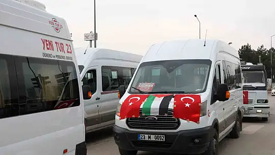 Elazığ'da 'Gazze'ye Yol Olduk' konvoyu