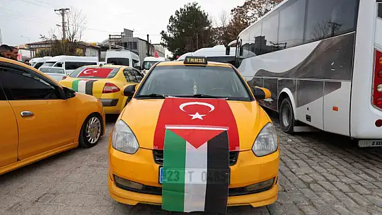 Elazığ'da 'Gazze'ye Yol Olduk' konvoyu