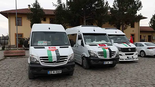 Elazığ'da 'Gazze'ye Yol Olduk' konvoyu