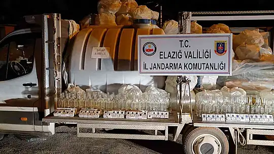 Keban'da 3 bin 500 litre kaçak şarap ele geçirildi