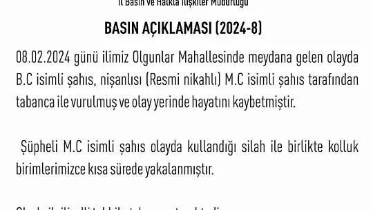 Elazığ'da fizyoterapi teknikeri eşini öldüren koca yakalandı