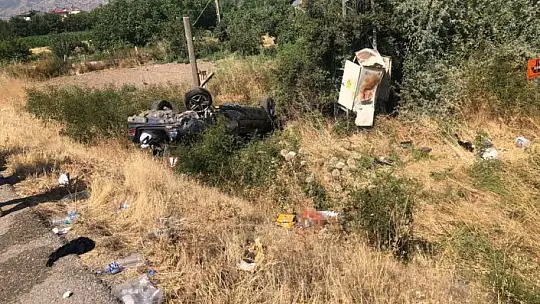 Elazığ'da otomobil takla attı: 5 yaralı