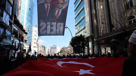 Elazığ'da teröre lanet, Filistin'e destek yürüyüşü